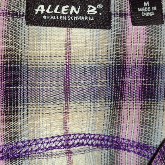 Allen B women's plaid western button shirt size M - Picture 4 of 8